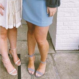 Dolce Vita Grey studded ankle strap heels